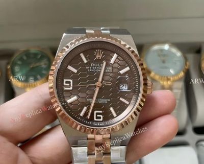 2026 Rolex Land-Dweller Mingzhu Movement Two Tone Rose Gold Watch 40mm